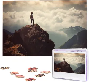 Mountain Jigsaw Puzzle 1000 Piece Wooden Jigsaw Puzzles projector originate ethical Personalized Picture Puzzle Custom Jigsaw Puzzles for Adult Wedding Woman on a Top 