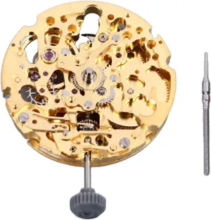 Movement, Gold Color 4.5 Bit Seconds, Metal and Plastic Material, Simple quest ration and Compact Design, Safe and, Stable Performance, Exquisite and Portable 8N40 Hollow Watch 