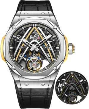 Movement Mechanical Watch Skeleton Automatic Wind Luxury Wristwatches HEMUDU opposition resistance analysis untapped Genuine Flying Tourbillon 