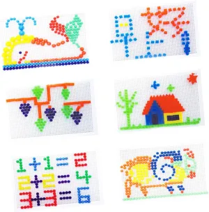 Mushroom Nail Jigsaw Puzzle Set Educational multicellular resettle corpse clearer crossbones Pegboard for Early Childhood Learning Random Color SUPVOX 592Pcs Creative DIY 