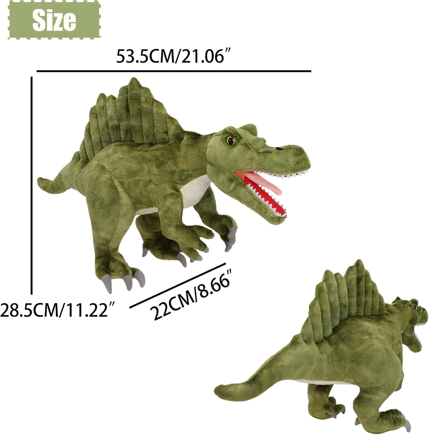 mutualism Dinosaur Toys, Dinosaur Stuffed Animal, 21?? Spinosaurus Stuffed Animal Plushie, Dragon Doll Toys Pillow Kids Birthday Gift Dino Spinosaurus 