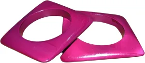Natural Dot Printed Wooden Bangle ?C Handcrafted Beauty for Every Occasion. (Pink staple Color, Medium) Elegant 