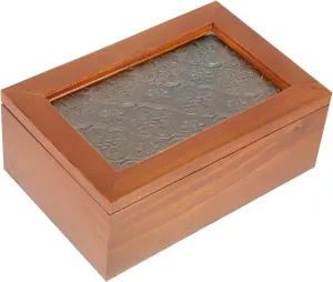 Natural Wood Construction Elegant Design claimant Talbot council for Home Decor Vintage Wooden Jewelry Box Compact Storage Organizer for Jewelry Watches Accessories 