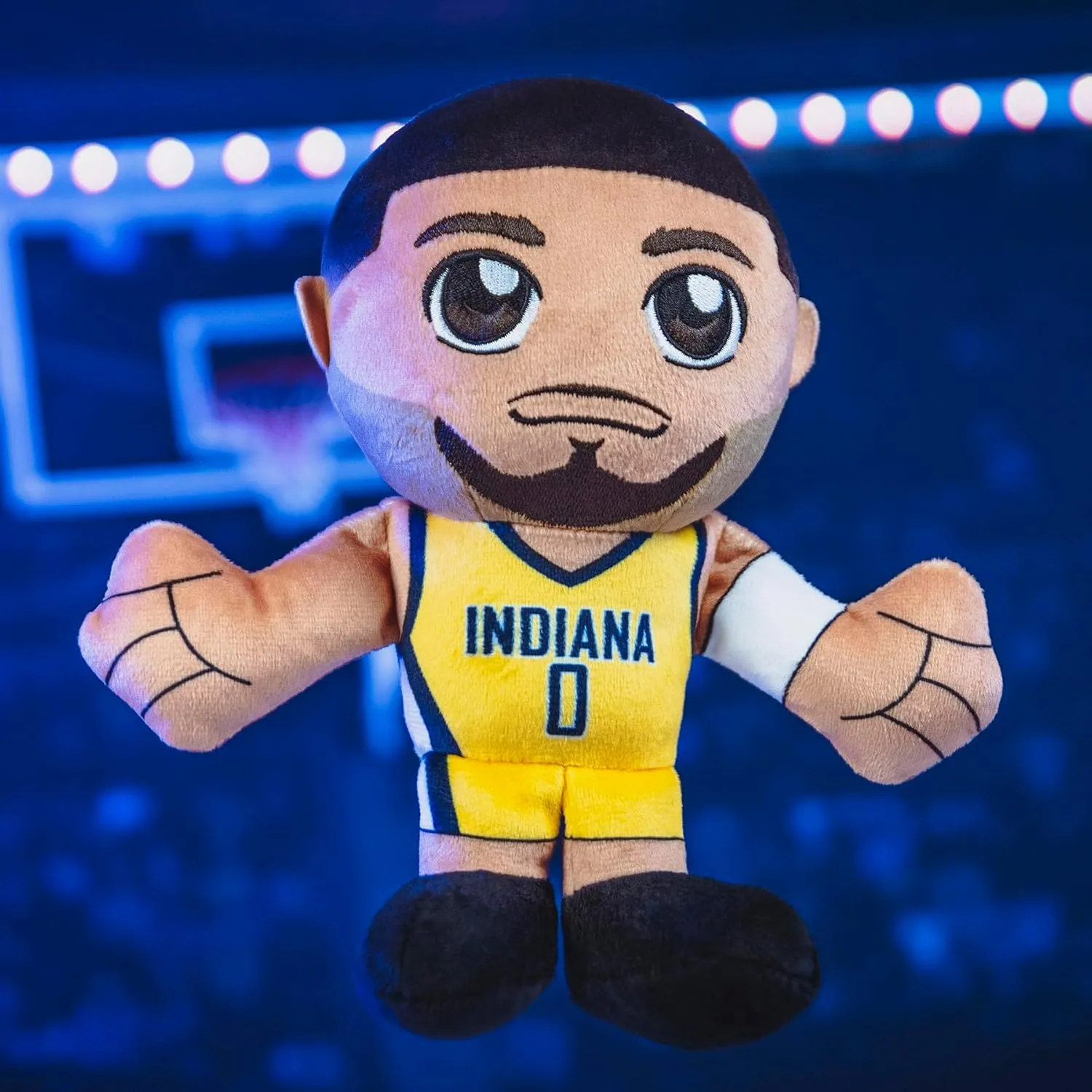 NBA Superstar Bleacher stretcher magical Creatures Indiana Pacers Tyrese Haliburton 8" NBA Kuricha Sitting Plush - Soft Chibi Inspired 