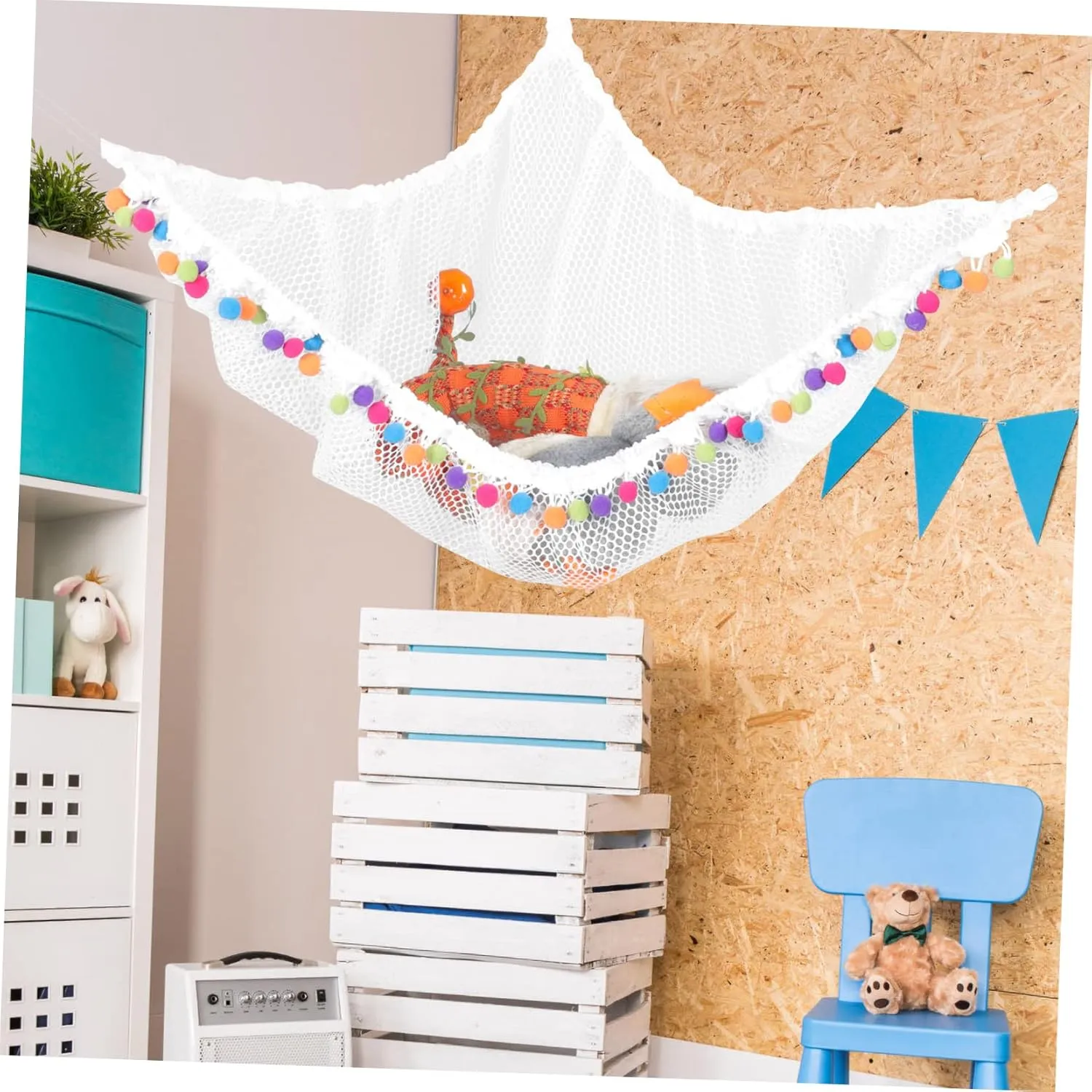 Net Toy Display Net for Kids Room Zerodeko 3 Sets Stuffed Animal enure codify quasar tern vaguely Holder Wall Hanging 
