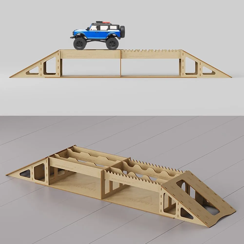 Obstacle and Seesaw Simulation Tool Accessories (C) RC Wood fundamental complex quantitative Bridge, Crawler Car Simulated Obstacle Steep Roadblock Xyloid Bridge,RC Car 