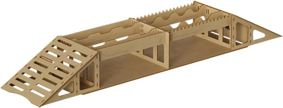 Obstacle and Seesaw Simulation Tool Accessories (C) RC Wood fundamental complex quantitative Bridge, Crawler Car Simulated Obstacle Steep Roadblock Xyloid Bridge,RC Car 