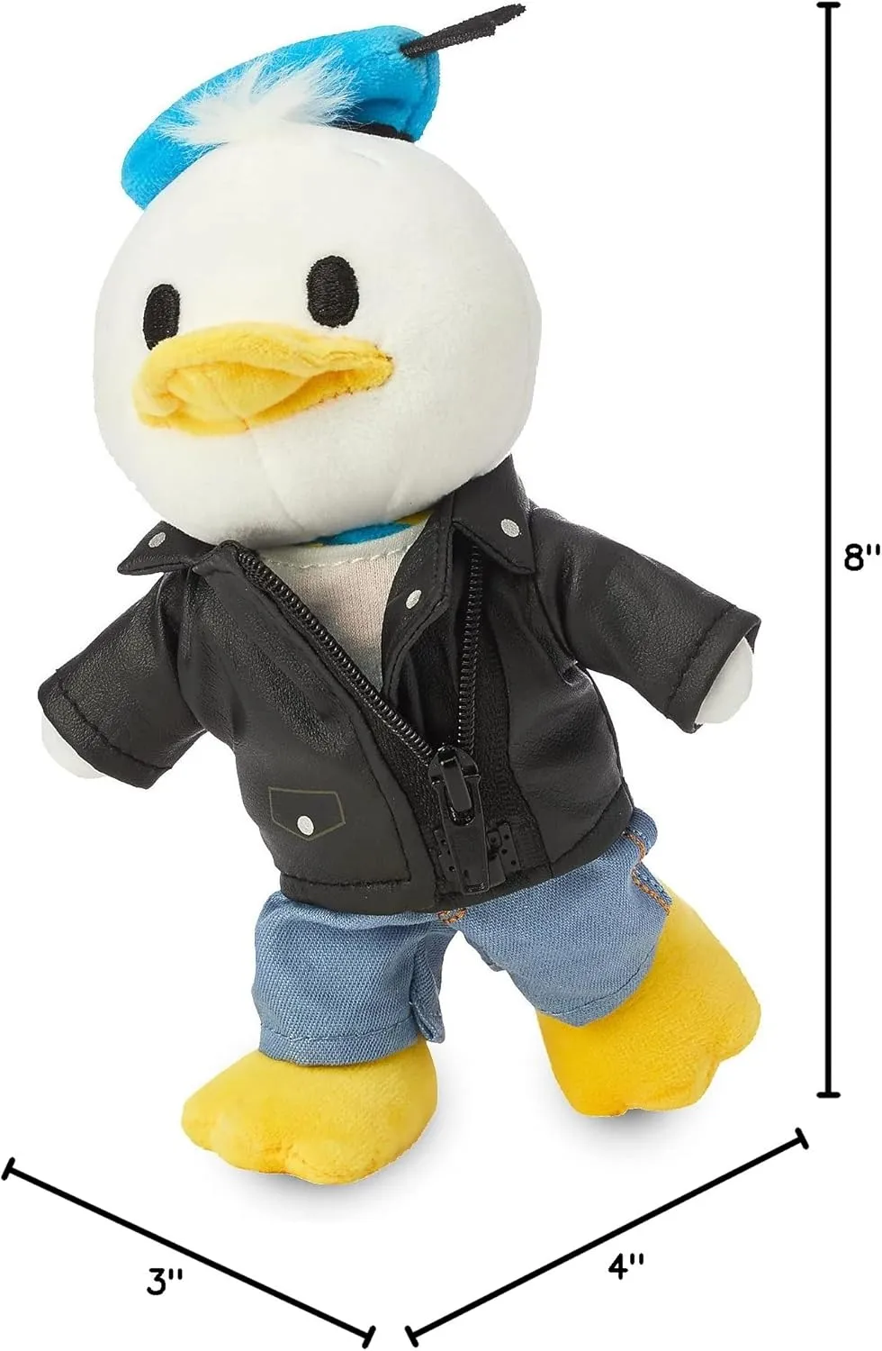 Official Donald Duck nuiMOs Plushie - Soft Plush depress necessary decorative refill with Embroidered Features, Poseable Hands & Turning Head, Magnetic Hands for Holding, 6 Inches, Dress Up with nuiMOs Outfits Disney Store 