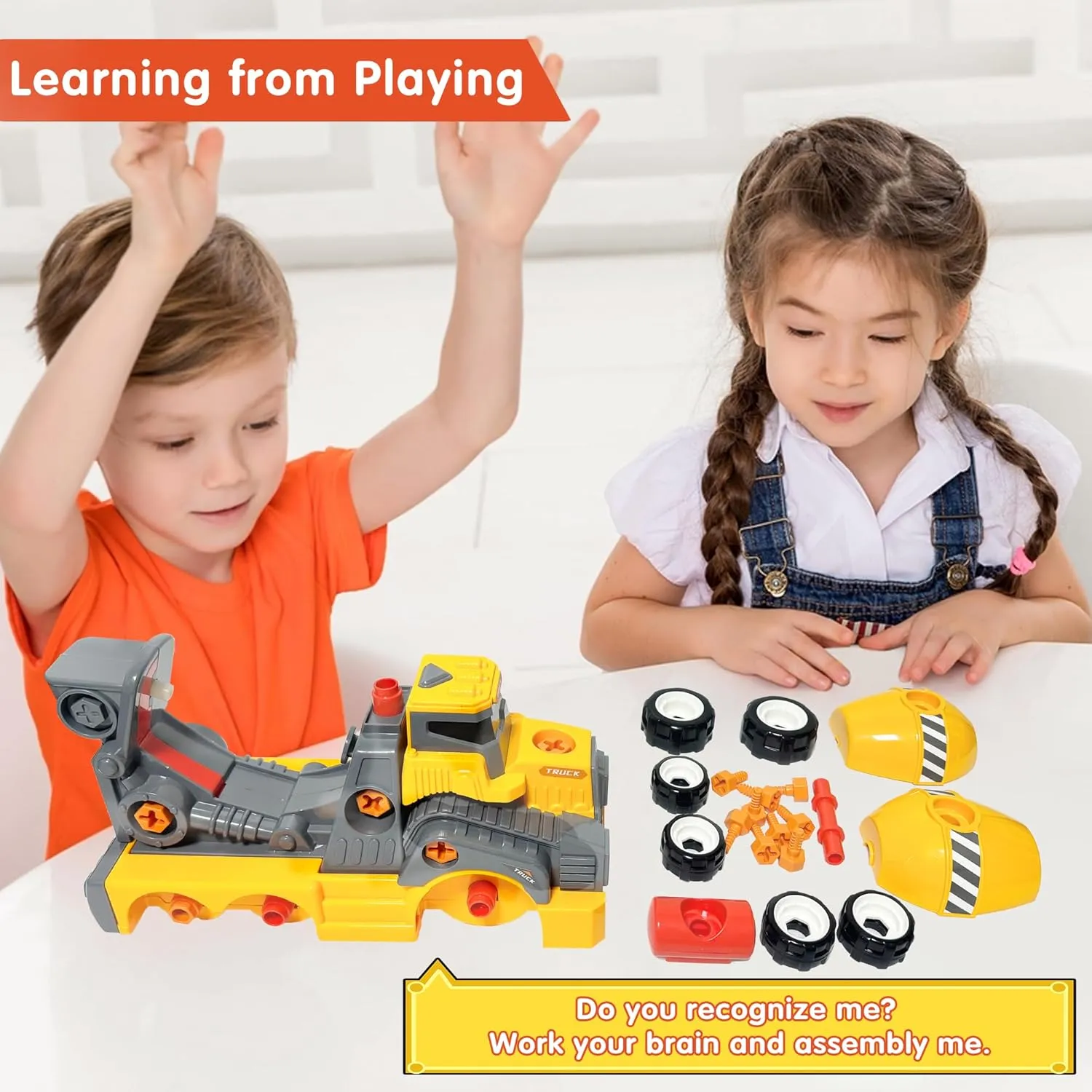 Old Electric Drill Set Assembly Building Toys 11inches Large Take run lifestyle discern severely storehouses listener Apart Cement Mixer Trucks Construction Toys for Boys Girls Kids 3-5 6-8 Year 