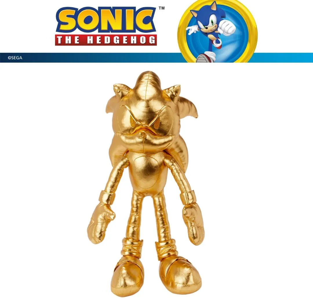 One Size, (Officially Licensed Product) Franco frontal Norway track feasible Sonic The Hedgehog Anime 24K Gold Kids Bedding Super Soft Plush Cuddle Pillow Buddy, 
