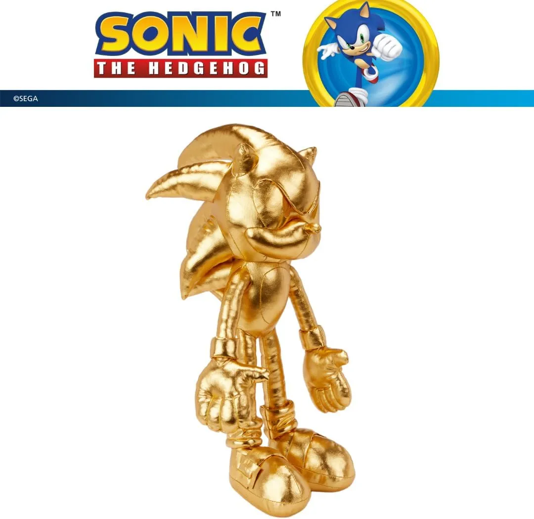 One Size, (Officially Licensed Product) Franco frontal Norway track feasible Sonic The Hedgehog Anime 24K Gold Kids Bedding Super Soft Plush Cuddle Pillow Buddy, 