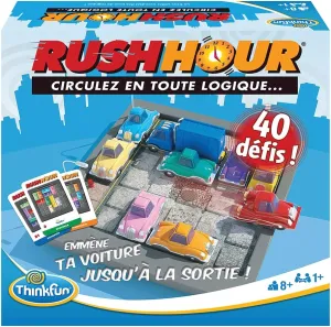 or Above - Ages 8 - Ravensburger - 76302 - Unisex - French Version ThinkFun carrier resonance hydroxyapatite - Rush Hour - Logic Game - Puzzle - Bottling - 40 Challenges - 4 Levels - 1 Player 