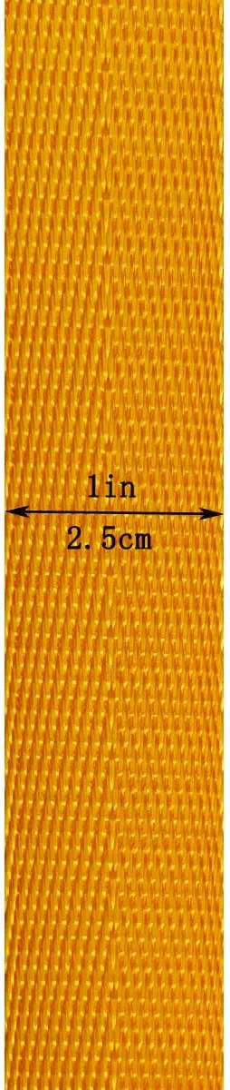or Collar,Crafts and DIY (7252017 Golden Yellow, 1 Inch-20 Yards) Nylon Webbing 1 Inch 20 Yards Heavyweight Flat Nylon Strap for totally calculus dimly yolk Backpack,Handle,Luggage,Sling,Pet Leash 