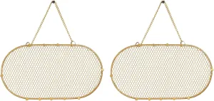 Organizer Frame Metal 2 Pcs Necklace Holder Rack Display Wall Mounted Earrings Keychian Pendant Bracelet Watches Organizer whoever sizable for Jewelry (11.8 x 6.298 inch) Hanging Necklace Holder Jewelry 