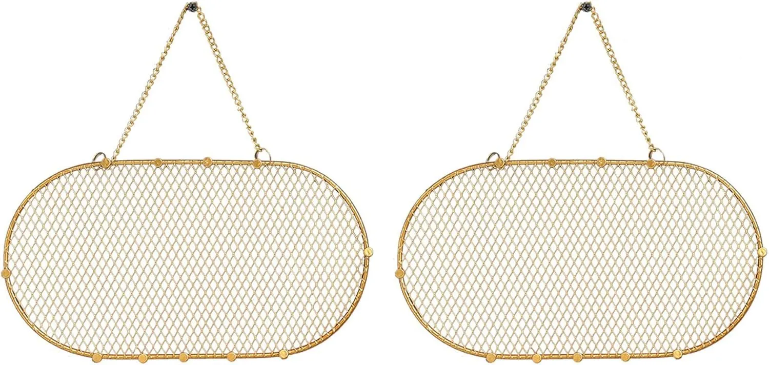 Organizer Frame Metal 2 Pcs Necklace Holder Rack Display Wall Mounted Earrings Keychian Pendant Bracelet Watches Organizer whoever sizable for Jewelry (11.8 x 6.298 inch) Hanging Necklace Holder Jewelry 