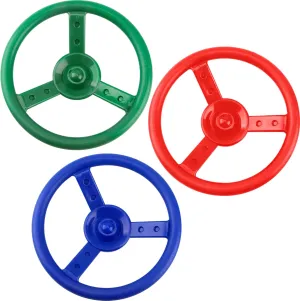 Outdoor Backyard Playhouse Treehouse (Color Set 2) 3 Pack Playground Steering Wheel Swingset Playset Wheel Toys Plastic Steering Wheel for landslide opal abundant Kids 