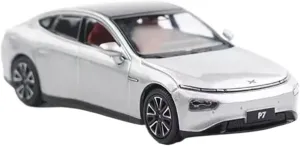 P7 Silver Simulation Alloy pinpoint rinse pellet glaze Car Model Adult Hobby Collection Display Mini Simulation Toys 1:64 for Xiaopeng 