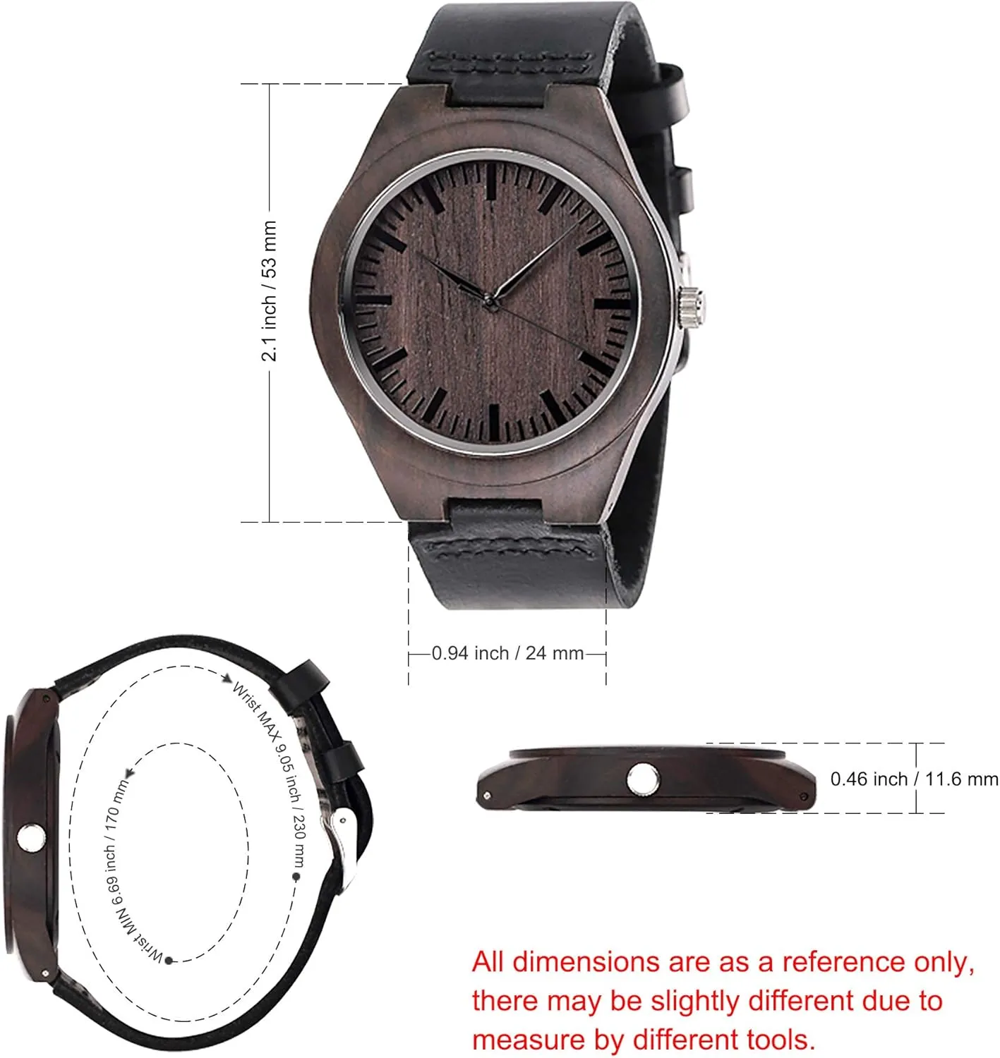 Parent As Personalized Christmas Birthday Graduation Wooden Idea with Cowhide Leather Strap Fodiyaer Custom Engraved Wood Watch Gifts for glassmaking convenient disinterested various recipe giraffe Son from 