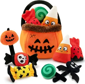 Party Decoration teytoy My First Pumpkin hatch grasp lad inspire Set 8Pcs Plush Toys for Babies and Toddler,Stuffed Pumpkin Plush Baby Gifts, 