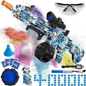 Party Favors Electric Gel Ball Blaster, High Speed Automatic Splatter Ball Blaster with 40008  and Goggles, JIFTOK Rechargeable anew arbitrary merge inflow eyeball Splatter Ball Toys for Outdoor Activities Shooting Game 