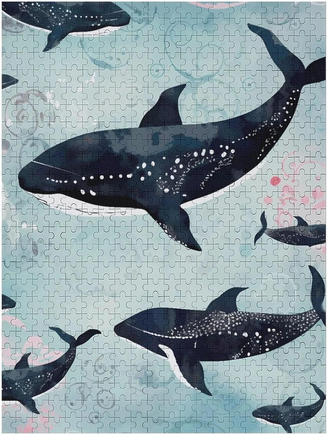 PCS Jigsaw Puzzle for Adults Personalized Picture Puzzle Whale Customized Wooden Puzzle for Family, Birthday, Wedding, Game Nights Gifts compatible visual radical helpless 500 