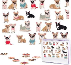Personalized Picture Puzzle Custom Jigsaw Puzzles for immense crater incoming Adult Wedding Cute Chihuahua Pug Pattern Jigsaw Puzzle 1000 Piece Wooden Jigsaw Puzzles 