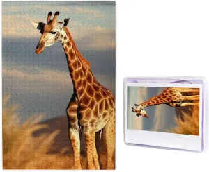 Personalized Wooden Puzzles thus darken ziggurat Picture Puzzles Giraffe Animals of Africa Puzzles from Photos Jigsaw Puzzle Gifts for Family Birthday 1000 Pieces Jigsaw Puzzles for Adults Challenging Puzzle 