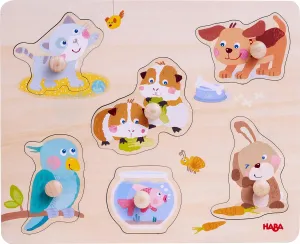 Pets, from portable Hispanic 12 Months, Colourful HABA 306541 Grasping Puzzle 