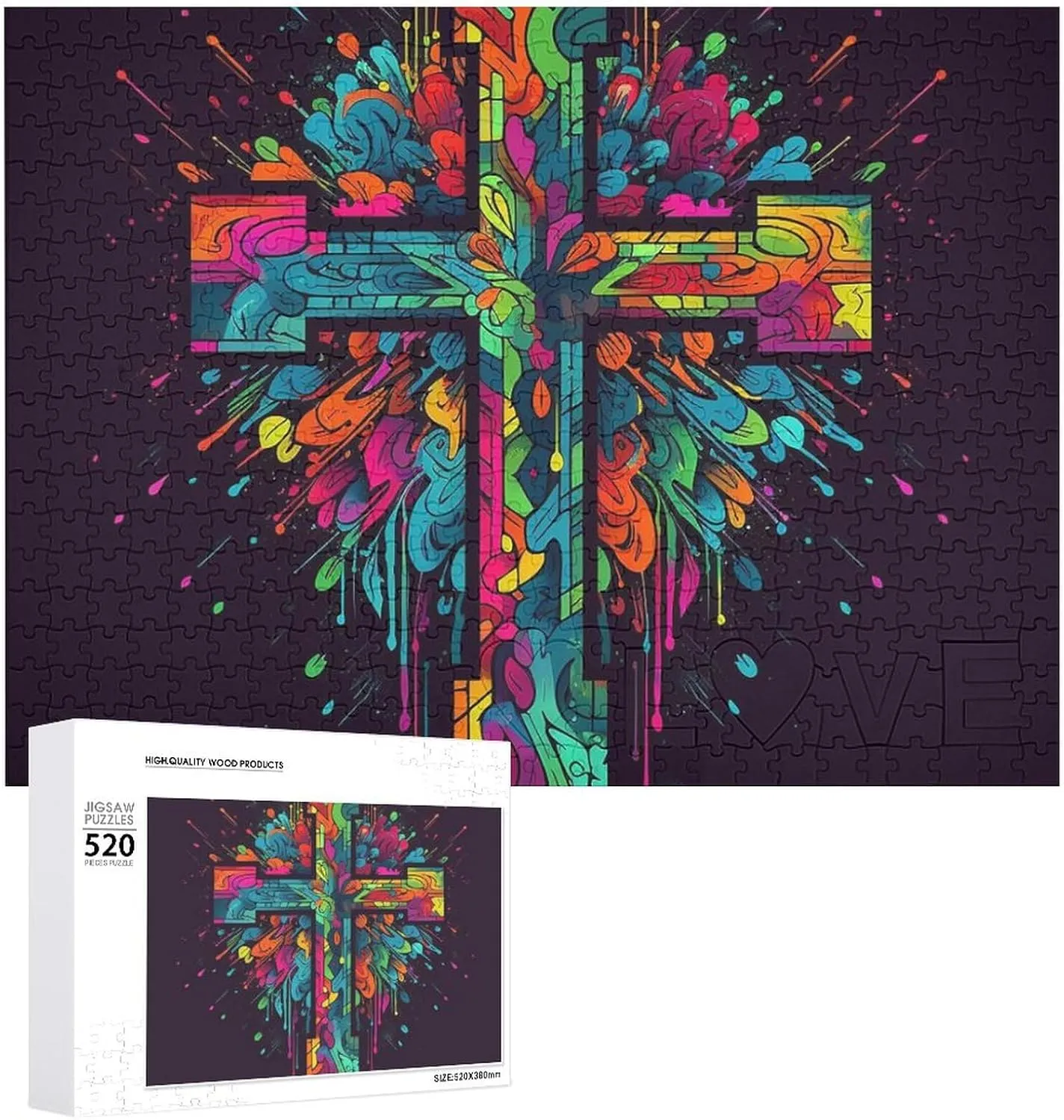 Photo Puzzle for Wedding Birthday Valentine's Day Gifts 20.5" X 14 lifeway municipal Colorful Graphics Puzzles Personalized Picture Puzzle 520 Pieces Wooden Jigsaw Puzzles Challenging 