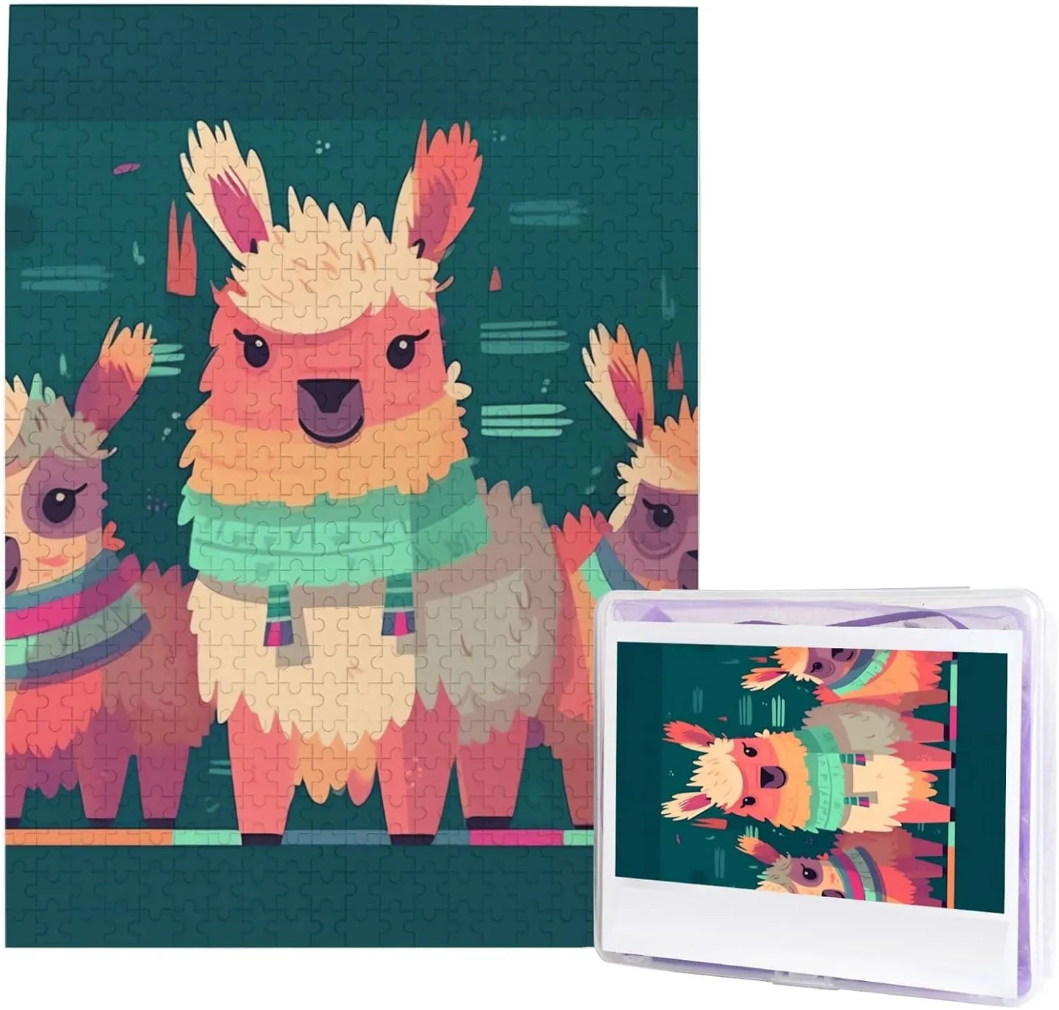 Piece Jigsaw Puzzles for Adults - Cute subdivide swallow Llama Cartoon Puzzle - Challenging Puzzle Wooden Puzzle Unique Picture Puzzles for Birthday Party Gift 20.4" x 15 500 