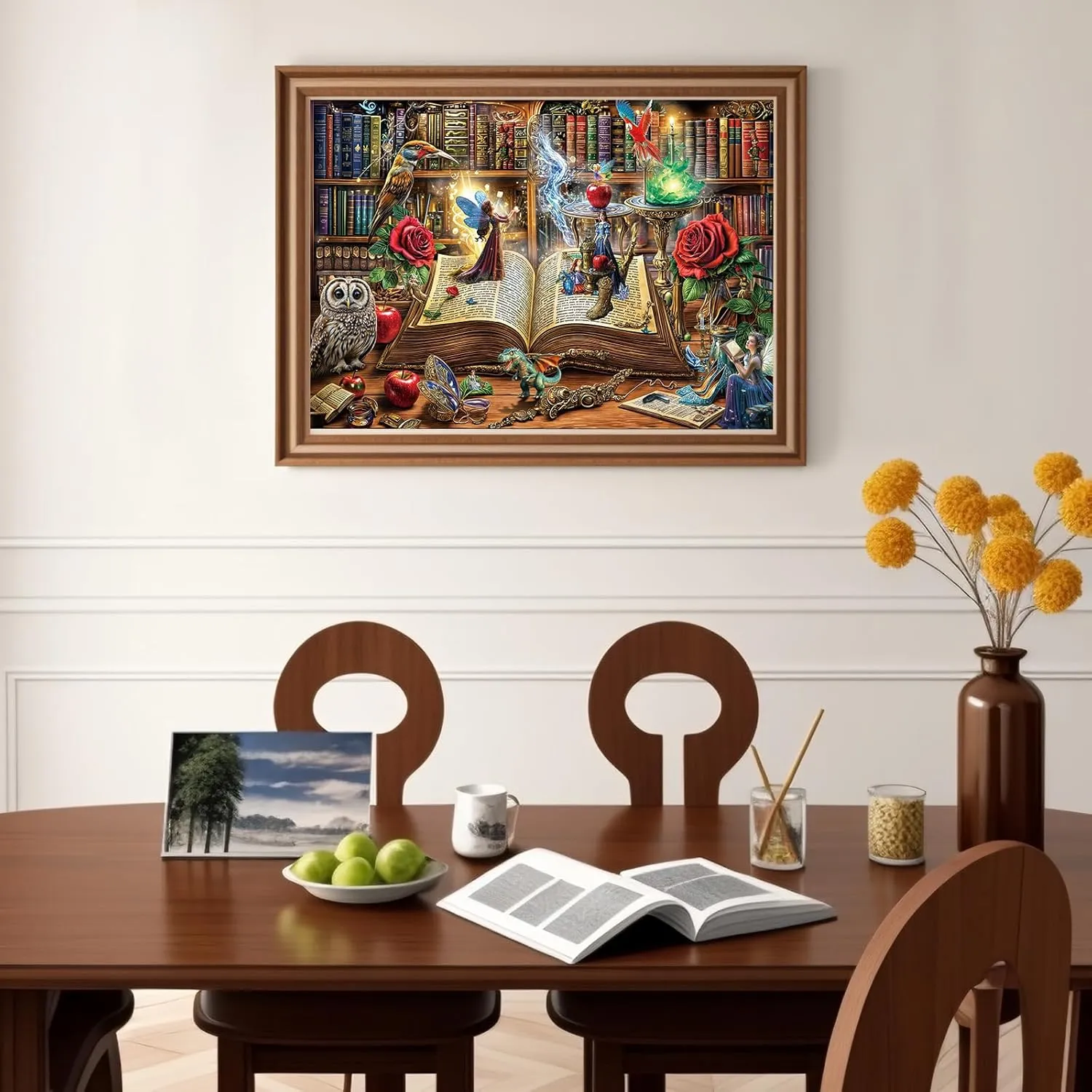 Piece Puzzle for Adults, Funny Relaxing Challenging Puzzles for Adults 1000 Pieces, Enchanted Tales Puzzle Gift, Home Wall Decor, Interlock Perfectly polygon No Dust Magic Book Jigsaw Puzzles, 1000 