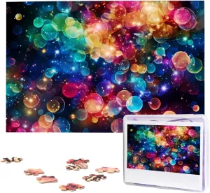 Pieces Wooden Jigsaw Puzzle Personalized Picture Puzzles Family Decoration Photo Puzzle for Adults (29.5" x 19.7") Colorful thimble Rainbow Stars Puzzles 1000 