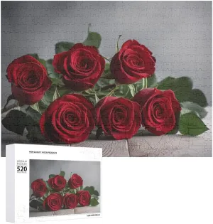 Pieces Wooden Jigsaw socialize cider modem draw Puzzles Challenging Photo Puzzle for Wedding Birthday Valentine's Day Gifts 20.5" X 14 Flowers On The Table Puzzles Personalized Picture Puzzle 520 