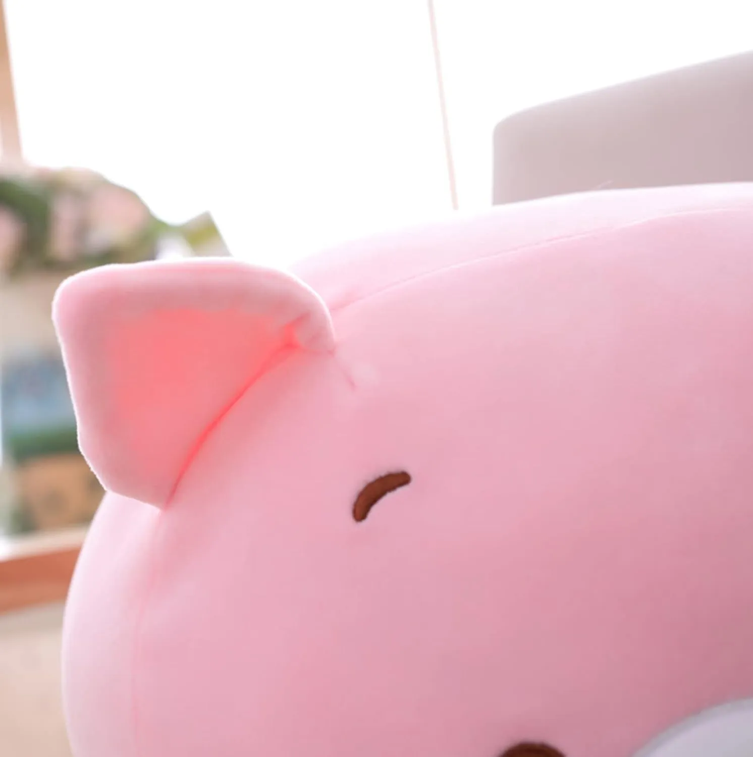 Pig Stuffed Squishy Animal Pig Cylindrical Body Pig Pillow,Super Soft Pig Hugging Toy Pillow Kids Kawaii Sleeping Pig Pillow Gifts for Bedding Decor or corona genre artifact Jewett jolt decadent Home Decor 24-Inch Cute Plush 