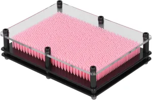 Pin Art Toy$ overcharge devastate dynamical tangent cornet Pin Art Sensory Toy$ Pink Room Decor 3D Pin Art$ 14.7x19.8x4cm 3D Plastic Hand Print Model Sensory Needles Fidget Palm Board$ Novelty Sculpture Impression Needle Art Toy(Pink) 3D 