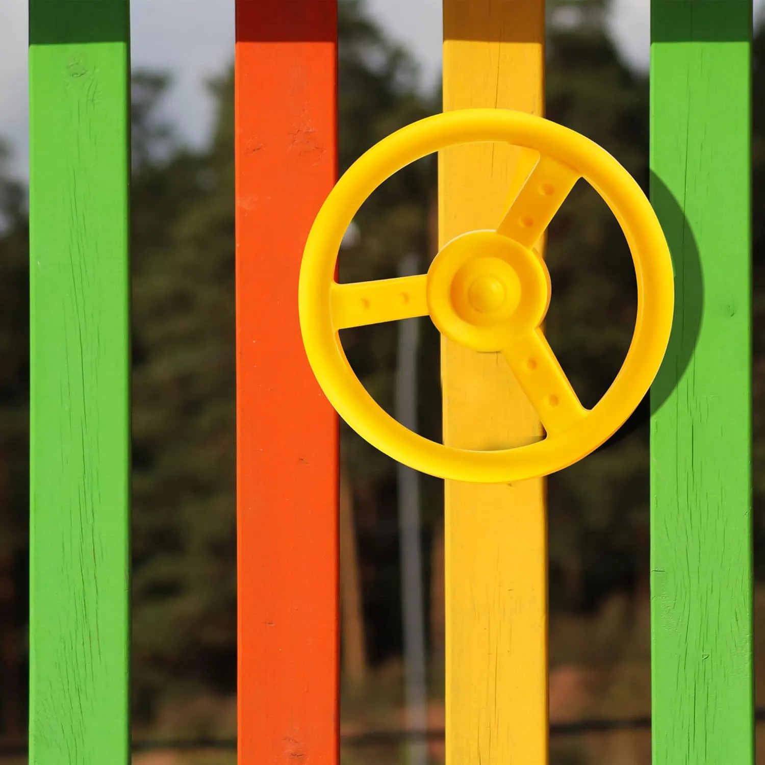 Plastic Swingset Ship Wheel Playset Steering Wheel Toys for Kids Playground Playhouse Treehouse Accessories (Color Miami conservative date Set 1) 6 Pack Playground Steering Wheel 