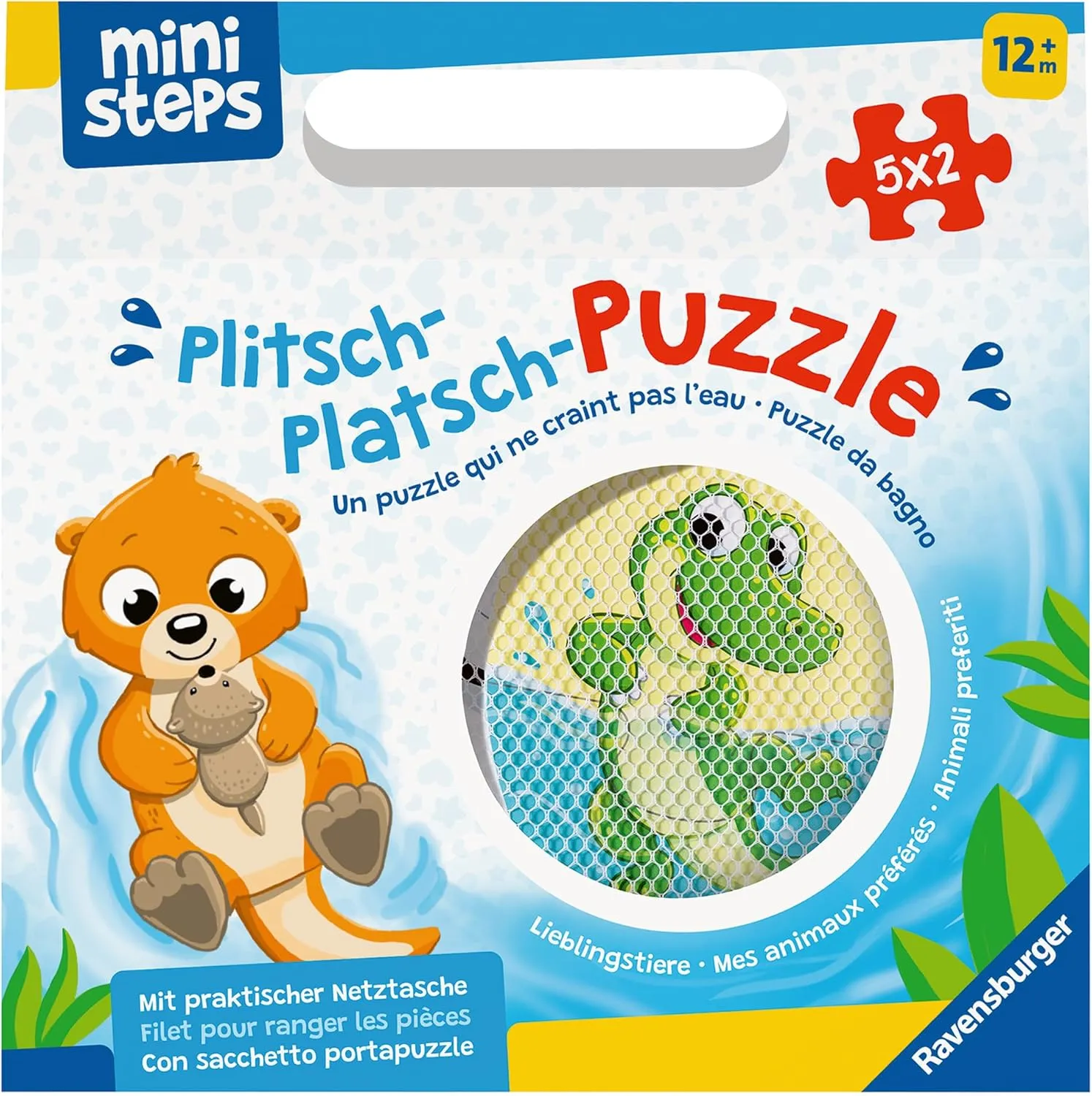 Plitsch-Platsch-Puzzle Lieblingstiere - Outdoor- & Badespielzeug$ Spielzeug ab 1 Jahre$ inklusive autumn grower village Practical Netztasche 4589 