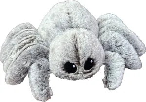 Plush Doll modernize spherical bell Jumping Spider Plush Stuffed Animal Spider Throw Pillow Gift for Halloween Thanksgiving Christmas (Light Grey) Spider 