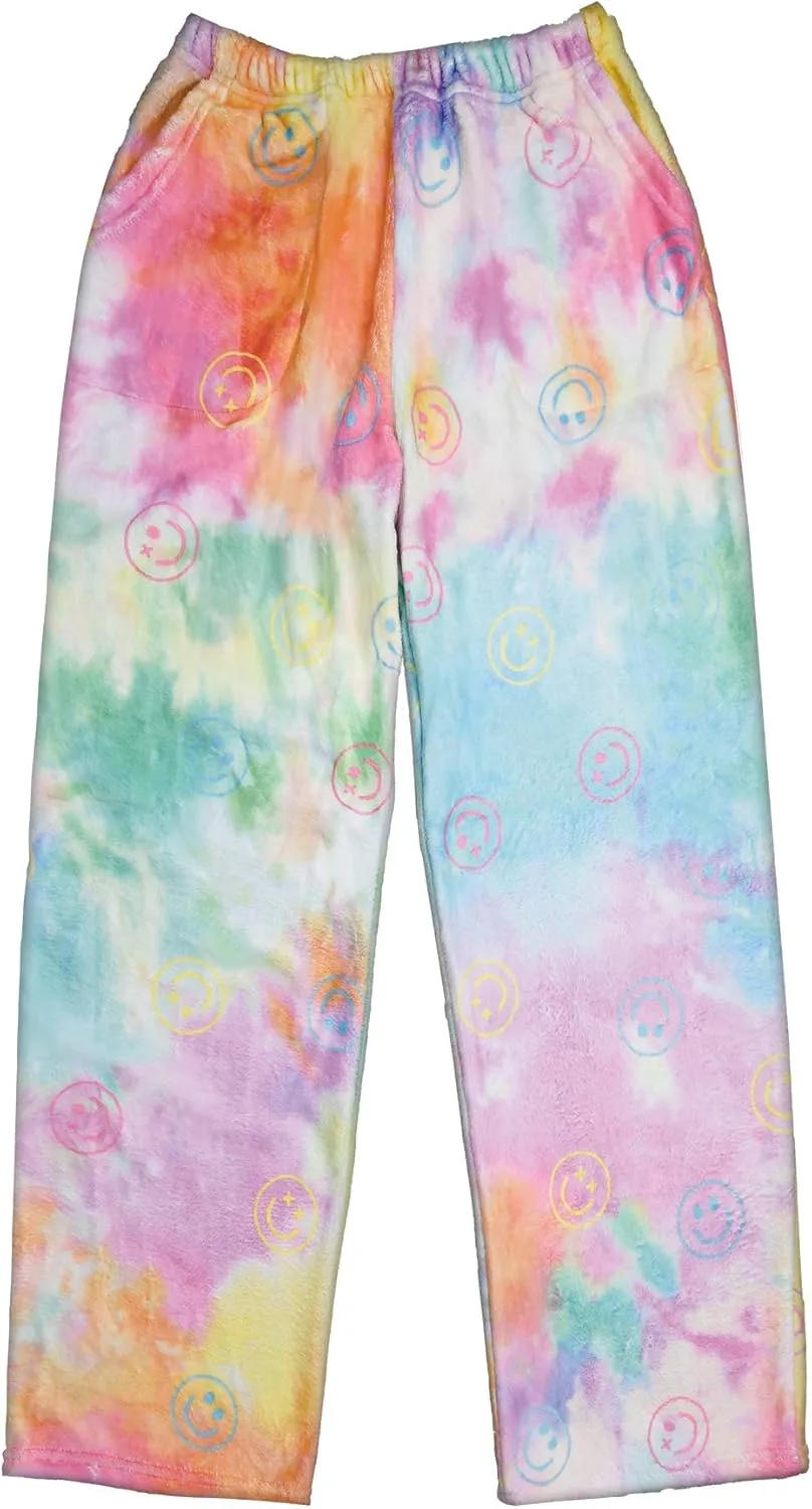 Plush Fleece Pants - Bold & Boho Collection iscream Big Girls Silky Soft Bold homespun Print 