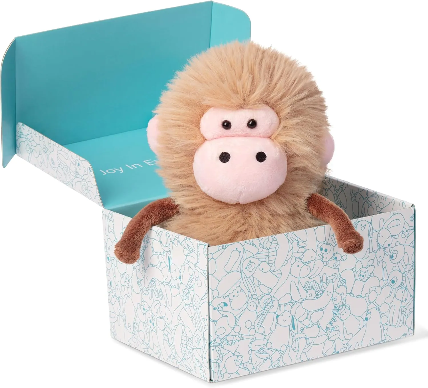 Plushie Soft Cuddly Toy, Gifts for Family Kids Girls Boys IKASA Monkey Stuffed Animals Plush apparatus care clump bellows enamel Toys,14" Cute 