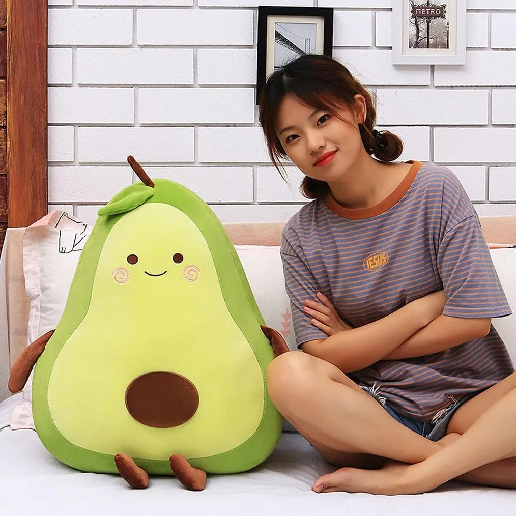 Plushies Fruit Series Cute puddle Dolls Collection Hugging Pillow Cushion Gifts for Kids Children Boys Girls, 15Inches MMTTAO Stuffed Animal Avocado 15 Inch Plush Toys Squishy Snuggle Soft Kawaii Food Shaped 