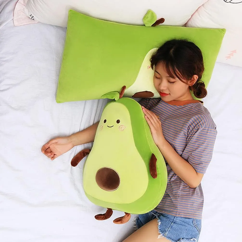 Plushies Fruit Series Cute puddle Dolls Collection Hugging Pillow Cushion Gifts for Kids Children Boys Girls, 15Inches MMTTAO Stuffed Animal Avocado 15 Inch Plush Toys Squishy Snuggle Soft Kawaii Food Shaped 