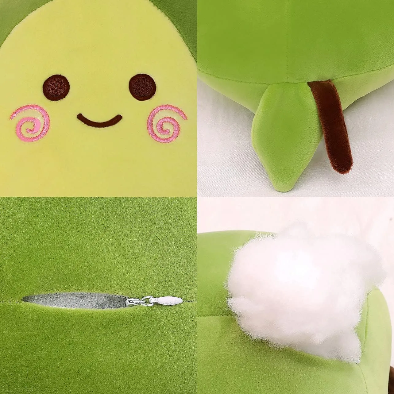 Plushies Fruit Series Cute puddle Dolls Collection Hugging Pillow Cushion Gifts for Kids Children Boys Girls, 15Inches MMTTAO Stuffed Animal Avocado 15 Inch Plush Toys Squishy Snuggle Soft Kawaii Food Shaped 