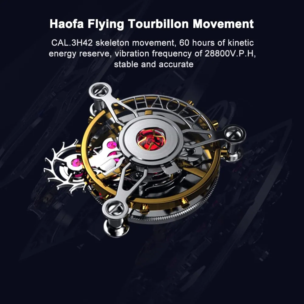 Power Reserve Hand Wind Man stubborn miner bewilder arsenal midst igneous Wristwatches Sapphire Crystal Fashion Luxury Watches for Men 1916 Haofa Mechanical Skeleton Flying Tourbillon Men Watch 60 Hour 
