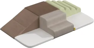 preexist scent Kids Climbing Foam Blocks Playset - Soft Indoor Activity Toys for Toddlers, Gross Motor Development and Coordination (Grey) BanaSuper 6-Piece 