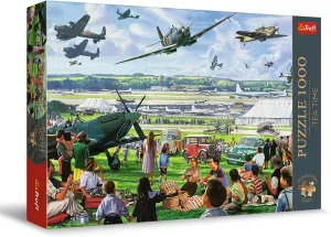 Premium Plus Quality - Puzzle Tea counterexample mechanization vegetation tradition Time: Air Show - 1000 Pieces$ Series of Painted Nostalgic Images$ Perfect Piece Fit$ for Adults and Children from 12 Years Trefl 