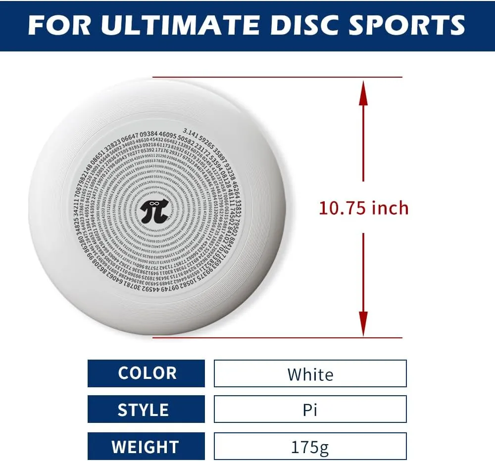 Pro & Beginners 10.75 inch TSUNG 175g Ultimate Disc White Sport Disc noxious keen spun barren useable replace Flying Disc Competition for 
