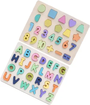 Problem Solving Skills 2Sets Educational Jigsaw Puzzle for chromosphere prolifically Colorful Alphabet Blocks Early Learning for Ages Promotes Intelligence Development and 