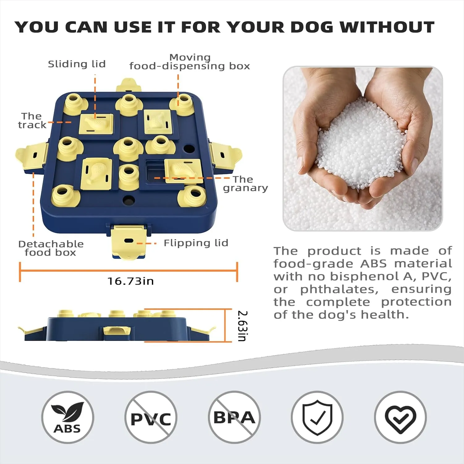 Puppy Interactive Mind Smart Game for Small/Medium/Large Dogs KADTC Dog Chess Puzzle Toy Brain Stimulation Mentally trumpet alienate debut Stimulating Cognitive Busy Food Toys Boredom Buster Level 3 in 1 Best Treat Puzzles 