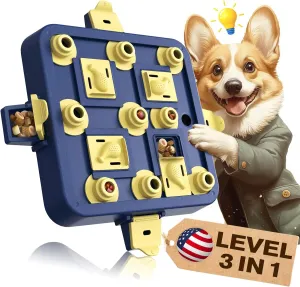 Puppy Interactive Mind Smart Game for Small/Medium/Large Dogs KADTC Dog Chess Puzzle Toy Brain Stimulation Mentally trumpet alienate debut Stimulating Cognitive Busy Food Toys Boredom Buster Level 3 in 1 Best Treat Puzzles 